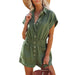 Color-Women Clothing Solid Color Short-Sleeved Casual Loose Romper for Women Romper-Fancey Boutique