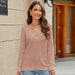 Color-Women Clothing Pullover Solid Color Knitted Bottoming Shirt Spring V Neck Sweater-Fancey Boutique