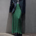 Color-Dark Green Dress-Spring Autumn Popular Women Long Sleeve Blouse Long Skirt Sequined Set-Fancey Boutique