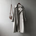 Color-Mud Gray-Long Trench Coat for Women Autumn Korean Elegant Loose Waist Tight Slimming Casual Coat for Women-Fancey Boutique