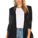 Color-Pleuche Blazer Women Coat Slim Simple Casual All-Match Coat Outerwear-Fancey Boutique