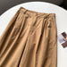 Color-Deep Khaki-Cropped Casual Pants Korean High Waist Elastic Banana Pants Women Spring Thin Slimming Harem Pants-Fancey Boutique