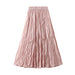 Color-Light Luxury Streamer Pleated Skirt Women Spring Autumn Swing Slimming Pleated A Line Skirt-Fancey Boutique