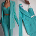 Color-High Quality Casual Office Business Women plus Bra Pants Blazer Suit Set-Fancey Boutique