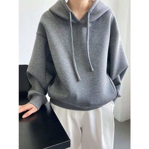 Color-Spring Loose Profile Memory Cotton Sweater Women Korean Sense of Design Air Cotton Hooded Top-Fancey Boutique