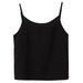 Color-Round Collar Black-Cotton Linen Sleeveless Vest Summer Women Clothing Niche Loose Fitting V Neck Sleeveless Inner Match Bottoming Shirt Outerwear Top-Fancey Boutique