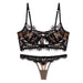 Color-French Lace Underwear Women Suit Big Chest Show Sexy Bra Beauty Back Ultra-Thin Bra Summer-Fancey Boutique