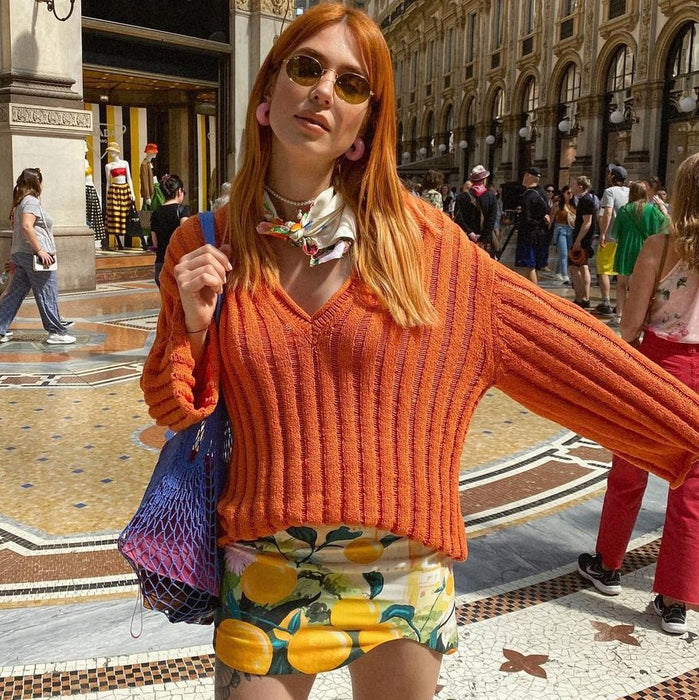 Color-Autumn Winter Women Clothing Popular Cotton Linen Loose Top Casual Sweater-Fancey Boutique