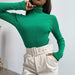 Color-Green-Autumn Winter Autumn Sweater Slim Fit Tight Turtleneck Long Sleeve Bottoming Shirt Women Autumn Winter Knitwear-Fancey Boutique