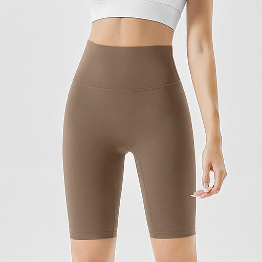 Color-Light Brown-High Waist Hip Lift Lounge Pants Sports Running Women Seamless Shorts Yoga Workout Clothes-Fancey Boutique