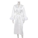 Color-Summer White Lace up Nightgown French Fairy Fashion Feather Comfort Ice Silk Women Home Pajamas-Fancey Boutique