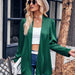 Color-Autumn Winter Casual Women Wear Solid Color Mid Length Cardigan Shirt Women-Fancey Boutique