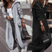 Color-Autumn Winter New Temperamental Casual Large Collared Mid-Length Trench Coat-Fancey Boutique