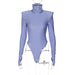 Color-Purple-Women Winter High Collar Long Sleeve Finger Stall Slim-Fancey Boutique