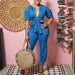 Color-Jumpsuit Women Sexy Elegant Blue Washed Jumpsuit-Fancey Boutique