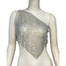 Color-Women Clothing Popular Metal Mesh Diamond Top Personality Oblique Shoulder Vest Rhinestone Sling Women-Fancey Boutique