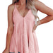 Color-Summer Women Clothing V-neck Casual Sling Wool Vest Top T-shirt-Fancey Boutique