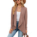 Color-skin pink-Autumn Winter Long Sleeve Solid Color Loose Cardigan Top Women Knitting Coat-Fancey Boutique