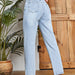 Color-Women Clothing High Waist Slit Wide Leg Pants-Fancey Boutique
