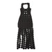 Color-Black-Summer Women Clothing Sexy Sleeveless Hollow Out Cutout High Waist Slim Slimming Maxi Dress-Fancey Boutique