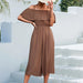 Color-Spring Summer Popular Solid Color off Shoulder Loose Casual Sling Jumpsuit-Fancey Boutique