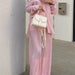 Color-Light Pink-Spring Pleated Shirt Outfit Straight Leg Trousers Loose Drooping Two Piece Set for Women-Fancey Boutique