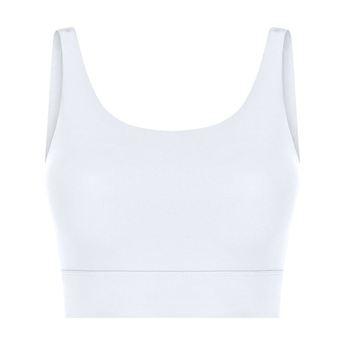 Color-White-U Shaped Back Sports Underwear Push up Accessory Breast Push up Outdoor Running Sports Bra Women-Fancey Boutique