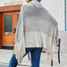 Color-Autumn Winter Tassel Cape Shawl Sweater Contrast Color Knitwear Women-Fancey Boutique