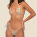 Color-Orange Rhombus-New Swimsuit Multi-Color Printed Bikini Sexy Drawstring Triangle Swimsuit Women-Fancey Boutique