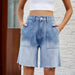 Color-Spring Summer Washed Casual Gradient Cropped Denim Shorts-Fancey Boutique