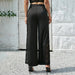 Color-Autumn Elegant Slim Fit Pants Lace Stitching Casual Loose Draping Effect See through Trousers-Fancey Boutique