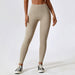 Color-Linen-Wear Tight Nude Feel Yoga Pants Pocket Belly Contracting Hip Lifting Fitness High Waist Running Sports Leggings-Fancey Boutique