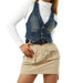 Color-Stylish Graceful Simple Retro Women Denim Vests-Fancey Boutique