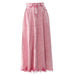 Color-Coral Red-Spring Summer Heavy Industry Washed Denim Long Skirt Personality-Fancey Boutique