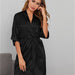 Color-Black-Bathrobe Night-Robe Women Sexy Home Wear Pajamas-Fancey Boutique