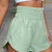 Color-Green-Spring Summer Ladies High Waist Elastic Loose Sports Casual Women Shorts-Fancey Boutique