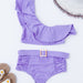 Color-Solid Color Ruffles Split Swimsuit Sexy Bikini-Fancey Boutique