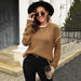 Color-Fall Women Clothing Patchwork Stripes round Neck Knitwear Pullover Sweater-Fancey Boutique