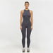 Color-Casual Women Wear Elastic Corset Sleeveless Tight Fitting Solid Color One-Piece Yoga Sports Jumpsuit-Fancey Boutique