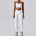 Color-'-1 Bra Trousers Swan White-Thread Abdominal Shaping High Waist Beauty Back Yoga Suit Quick Drying Push up Hip Raise Skinny Workout Exercise Outfit-Fancey Boutique