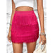 Color-Women Mini Tassel Sexy Sheath Pleated Skirt-Fancey Boutique