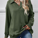 Color-Women Clothing Autumn Winter Winter Polo Collar Long Sleeve Loose Fitting Fleece Pullover Women-Fancey Boutique