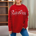 Color-Thick Round Neck Long Sleeve Back Christmas Tree Embroidered Jacquard Red Year Christmas Sweater Pullover-Fancey Boutique