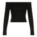 Color-Women Clothing Solid Color Sexy off Shoulder Twist Fabric Slim Fit Long Sleeved T shirt-Fancey Boutique