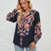 Color-Women Autumn Winter Printed Casual Shirt for Women-Fancey Boutique