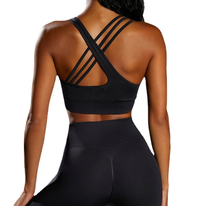 Color-Yoga Vest With Chest Pad Shaping Push Up Cross Sports Outerwear Vest Chest Pad Sports Underwear-Fancey Boutique