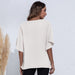 Color-Summer V-neck Simplicity Stitching Solid Color Top T-shirt-Fancey Boutique