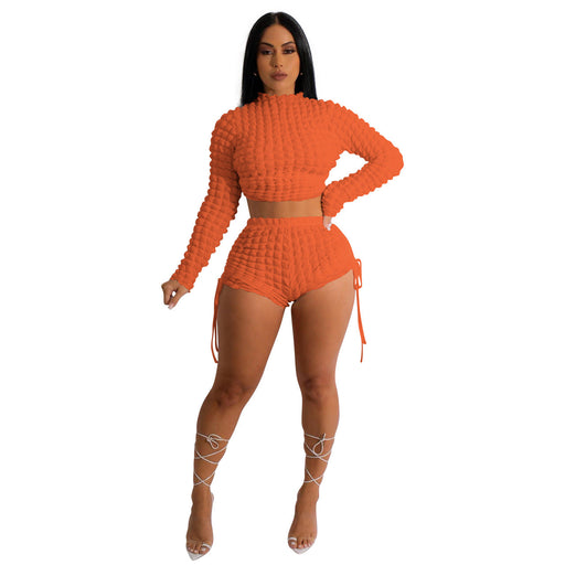 Color-Women Clothing Sexy Popcorn Backless Two Piece Set Women Clothing-Fancey Boutique