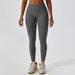 Color-Far Mountain Gray-Nude Feel Hip Raise Yoga Pants Women Abdominal Shaping High Waist Fitness Pants Outdoor Running Sports Leggings-Fancey Boutique
