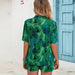 Color-Spring Autumn Suit Women's Printed Shirt Loose Shorts Office Casual Two Piece Suit-Fancey Boutique